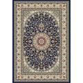 Dynamic Rugs Ancient Garden 2 ft. 2 in. x 7 ft. 7 in. 57119-3434 Rug - Blue/Ivory AN28571193434